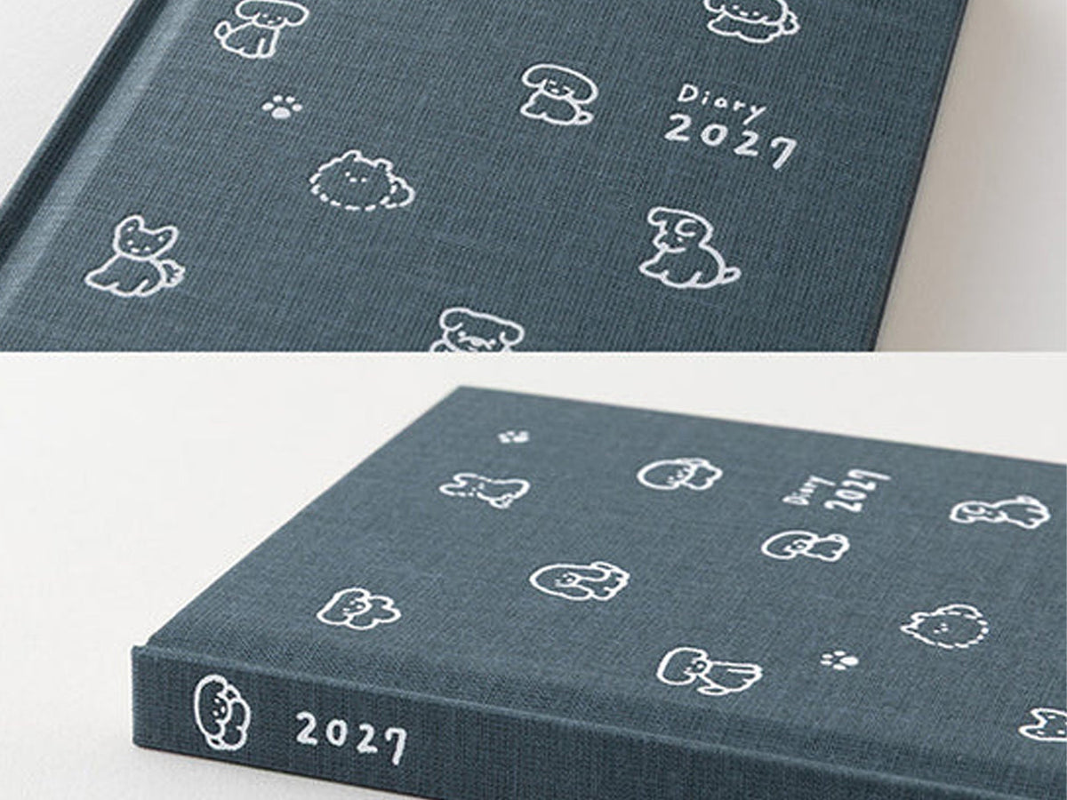 Midori Book Style Diary B6 Variant Dog Navy 2027