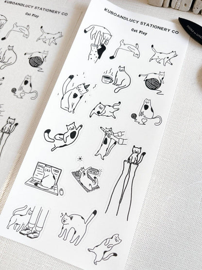 Cat Play Sticker Sheet