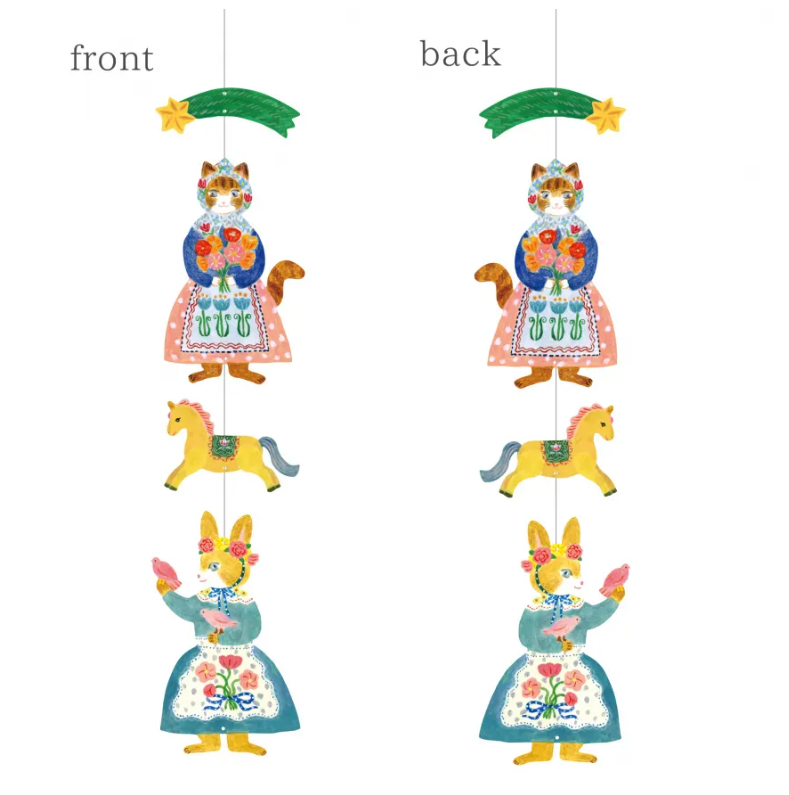 Aiko Fukawa Mobile Card | Hanging Ornament Greeting Card Set