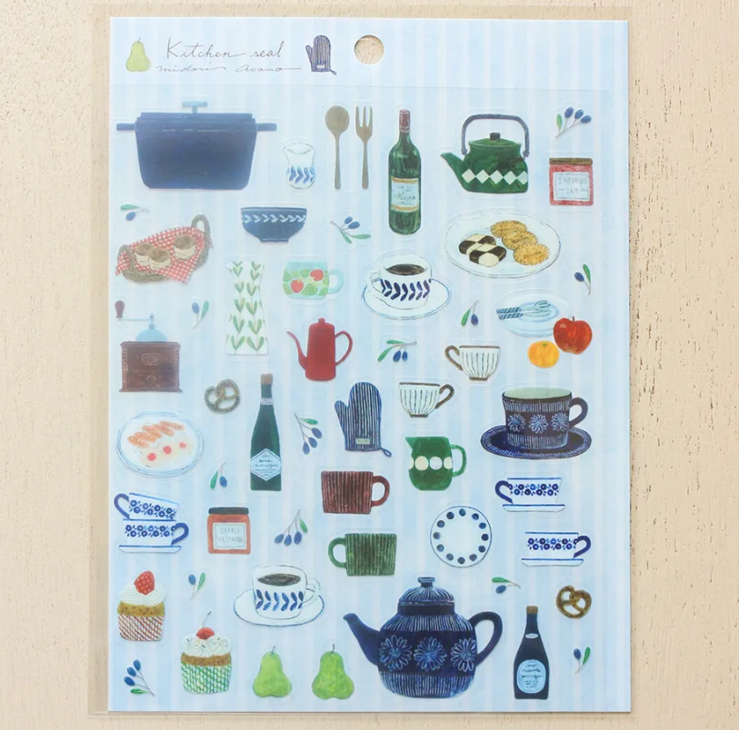 Midori Asano Sticker Sheet | Birds & Deer or Kitchen Design