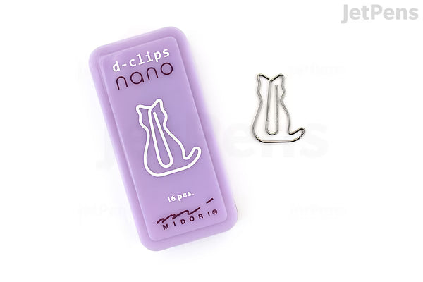 Midori D-Clips Nano Clips - Cat - Box of 16