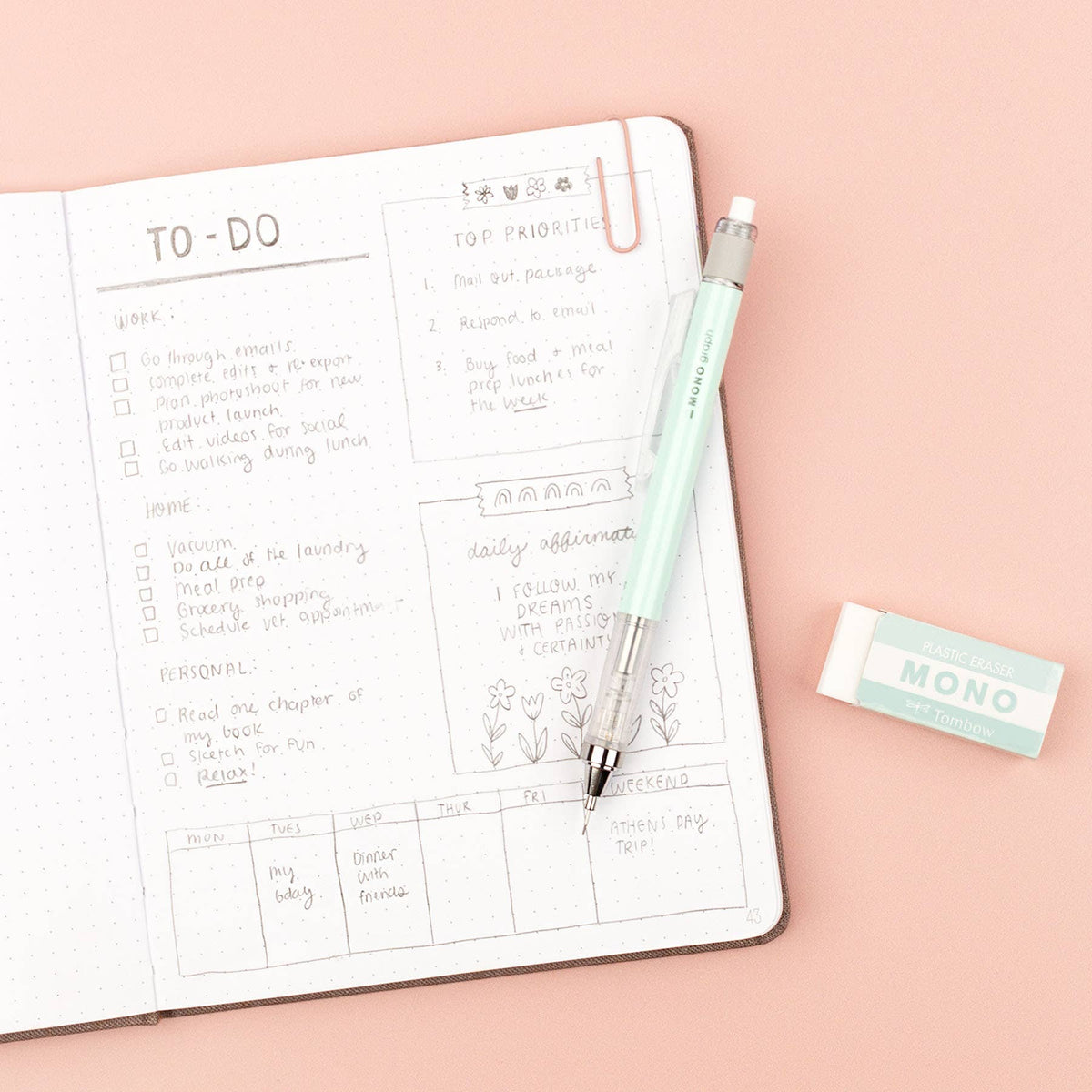 MONO Graph Mechanical Pencil + Eraser Set