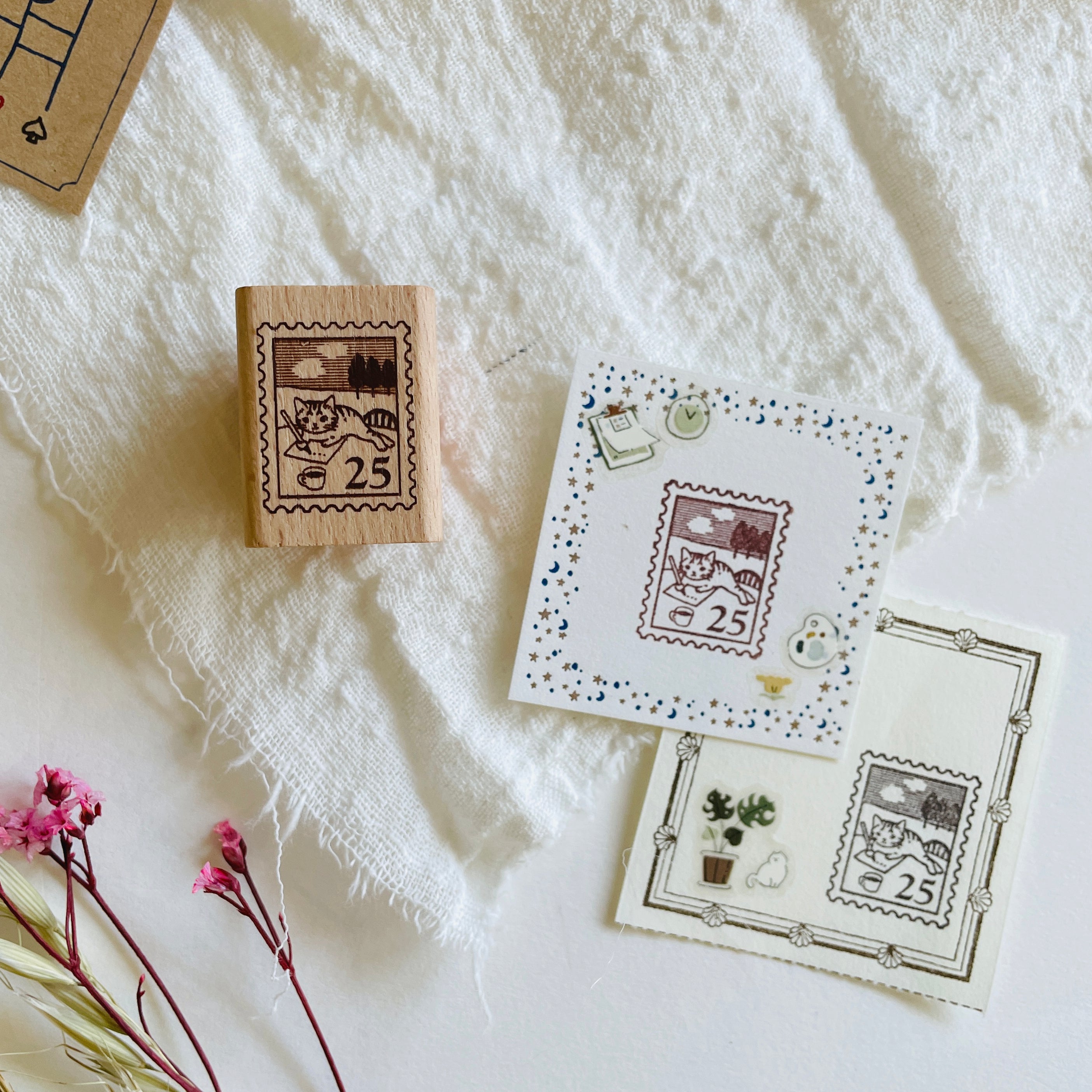 Pottering Cat Stamps