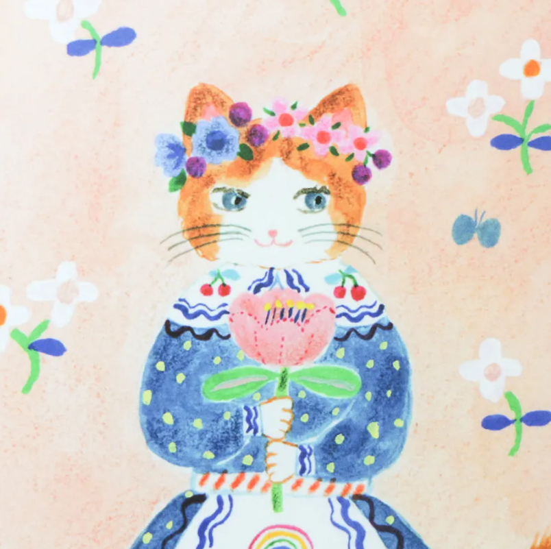 Aiko Fukawa A5 Notebook | 5mm Grid Animal Flower Design