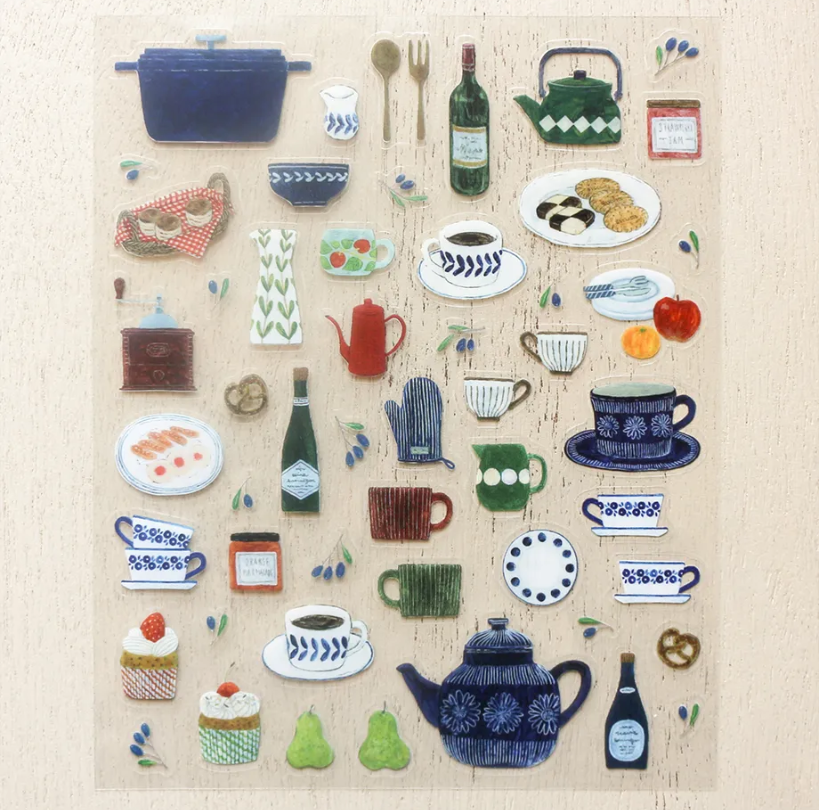 Midori Asano Sticker Sheet | Birds & Deer or Kitchen Design