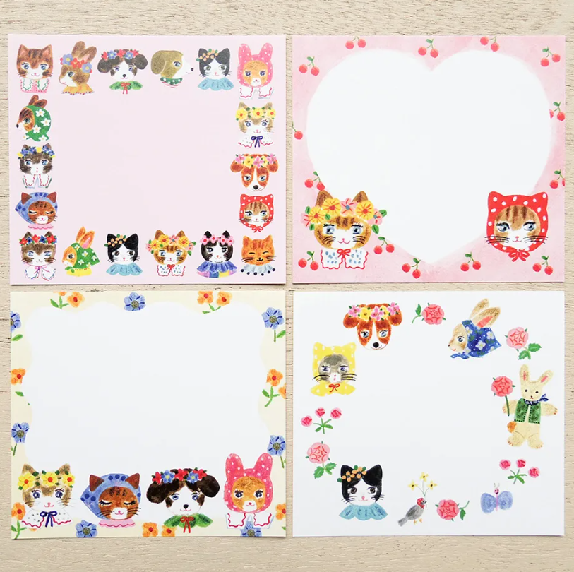Aiko Fukawa Block Memo Pad | Niko Niko SMILE Animal Note Set