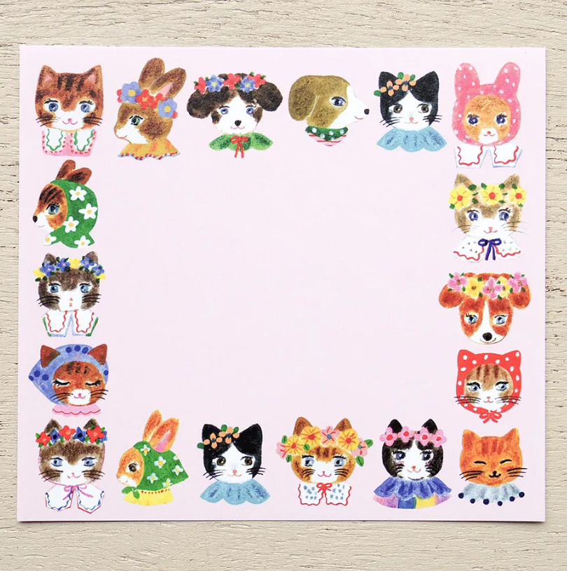 Aiko Fukawa Block Memo Pad | Niko Niko SMILE Animal Note Set