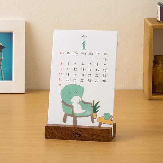 Midori Stand Desk Calendar 2027 - Dog