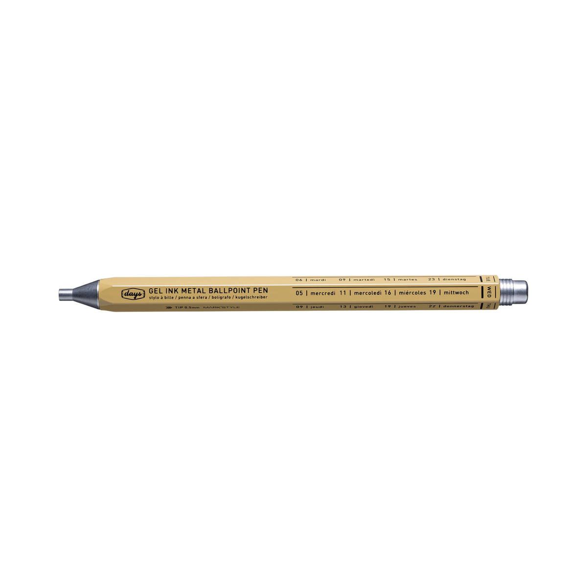 Days Aluminum Gel Ballpoint Pen–0.5mm Japanese Quick-Dry Ink