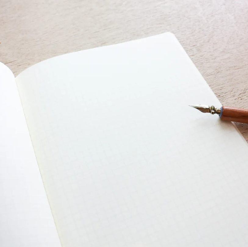 Midori Asano A5 Notebook | Japanese Grid Journal with Bird