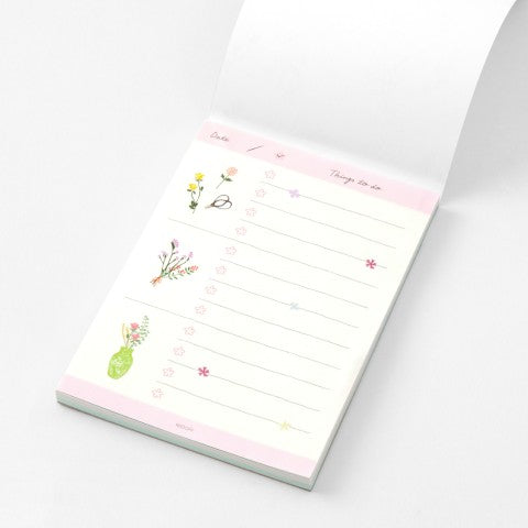 Midori - To Do List Memo Pad - Dried Flower