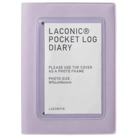 LACONIC Pocket Log Diary - B7C - Undated Daily - Purple with Photocard Pocket