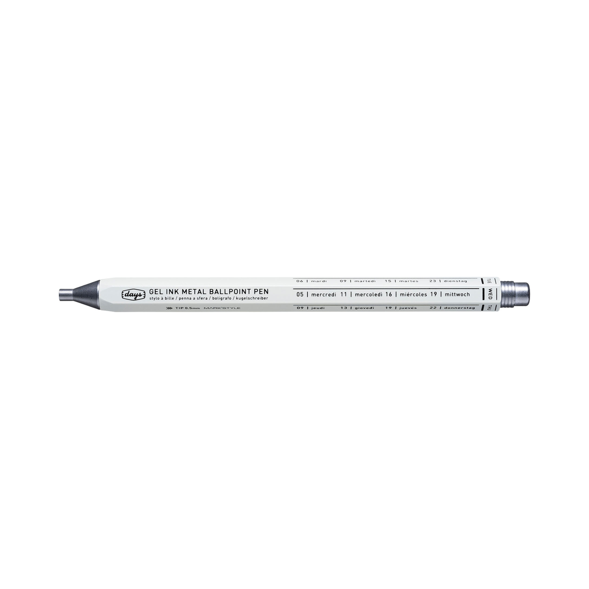 Days Aluminum Gel Ballpoint Pen–0.5mm Japanese Quick-Dry Ink