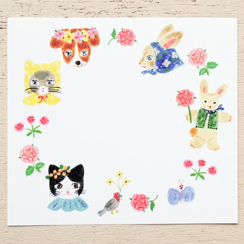 Aiko Fukawa Block Memo Pad | Niko Niko SMILE Animal Note Set