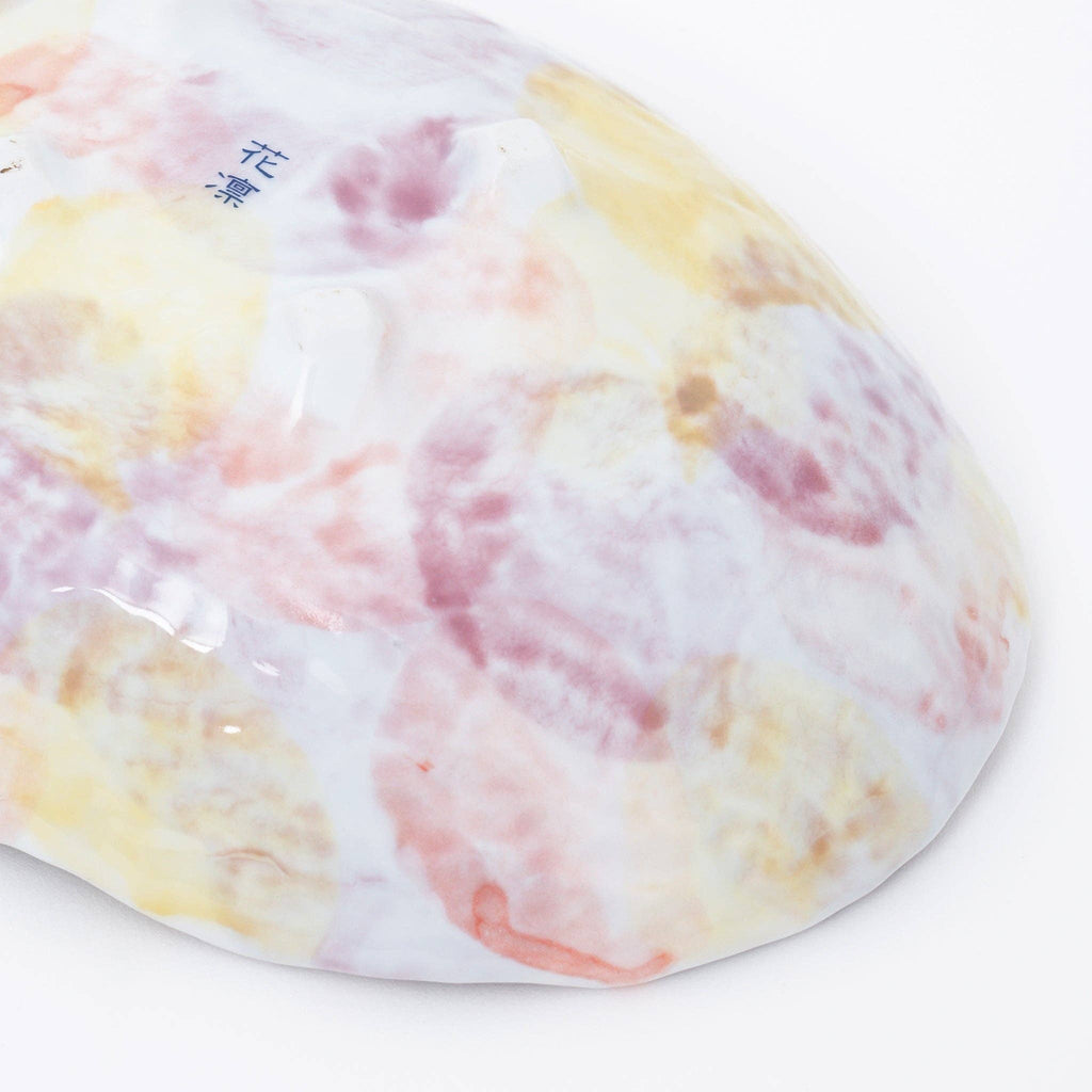 Handmade Pale Lilac Cherry Blossom Mino Ware Oval Serving Bowl