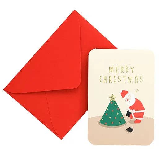 Christmas Kigurumi Pop-Up Mini Card Santa