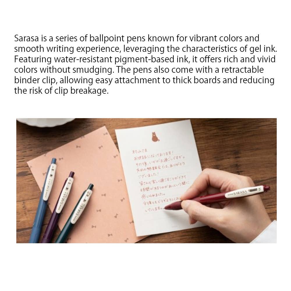 ZEBRA SARASA CLIP GEL PEN