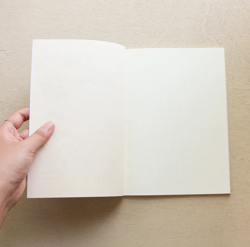 Midori Asano A5 Notebook | Japanese Grid Journal with Bird