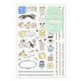 YURU LOG DECORATION STICKER 2 SHEETS SWEETS & ANIMALS