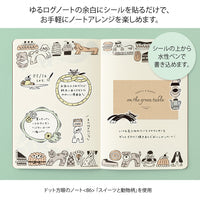 YURU LOG DECORATION STICKER 2 SHEETS SWEETS & ANIMALS