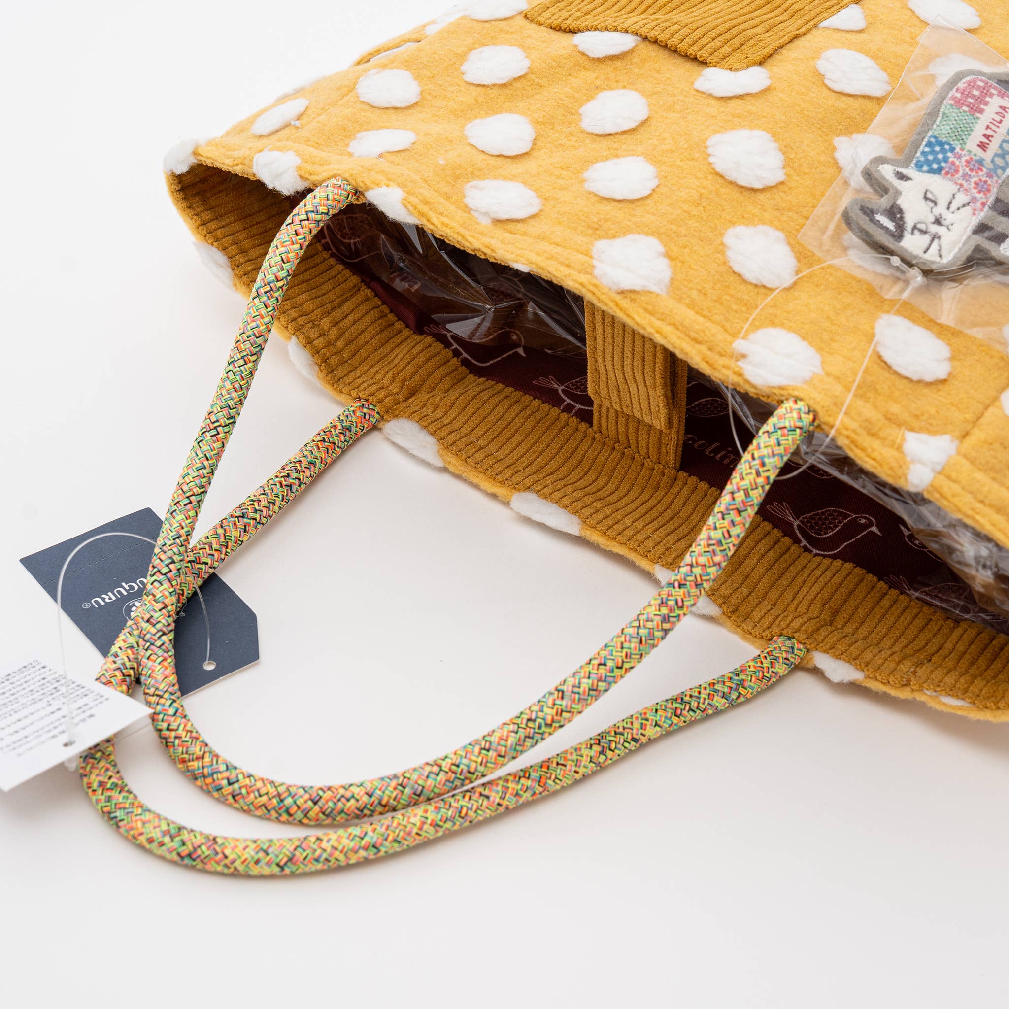 Kusuguru Japan Bobble Dot Textured Tote Bag