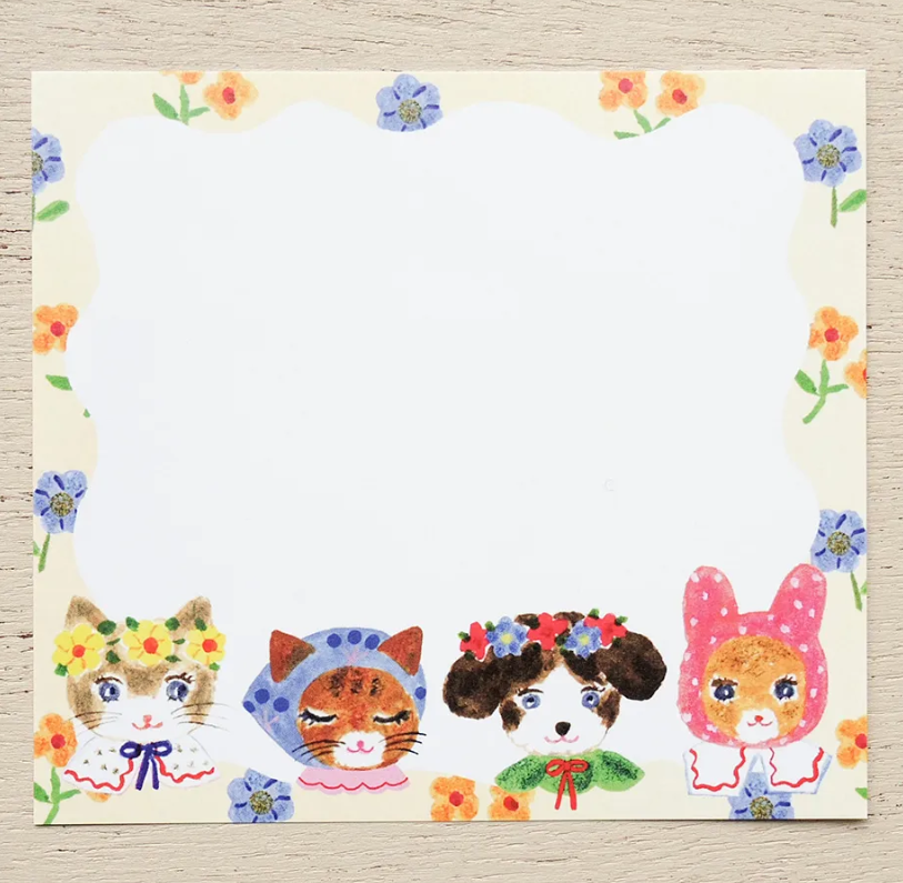 Aiko Fukawa Block Memo Pad | Niko Niko SMILE Animal Note Set