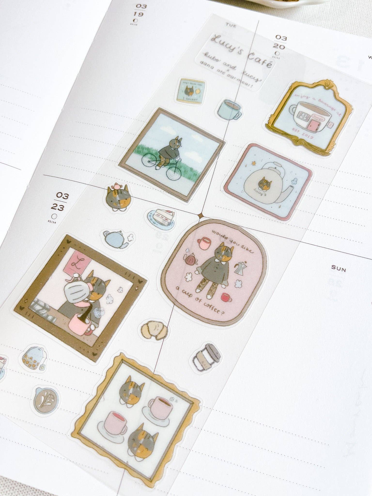 Kuboandlucy x Dana Ate Oatmeal Lucy's Cafe Sticker Sheet