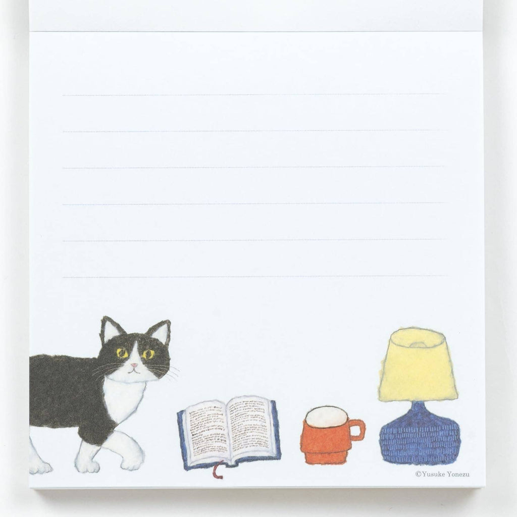 Greeting Life Yusuke Yonezu Square Memo Cat YZN-411 White