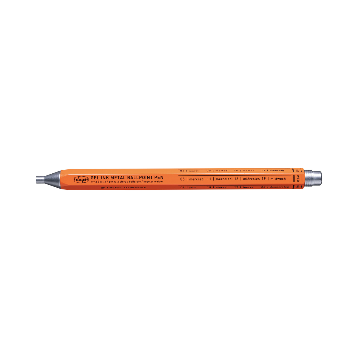 Days Aluminum Gel Ballpoint Pen–0.5mm Japanese Quick-Dry Ink