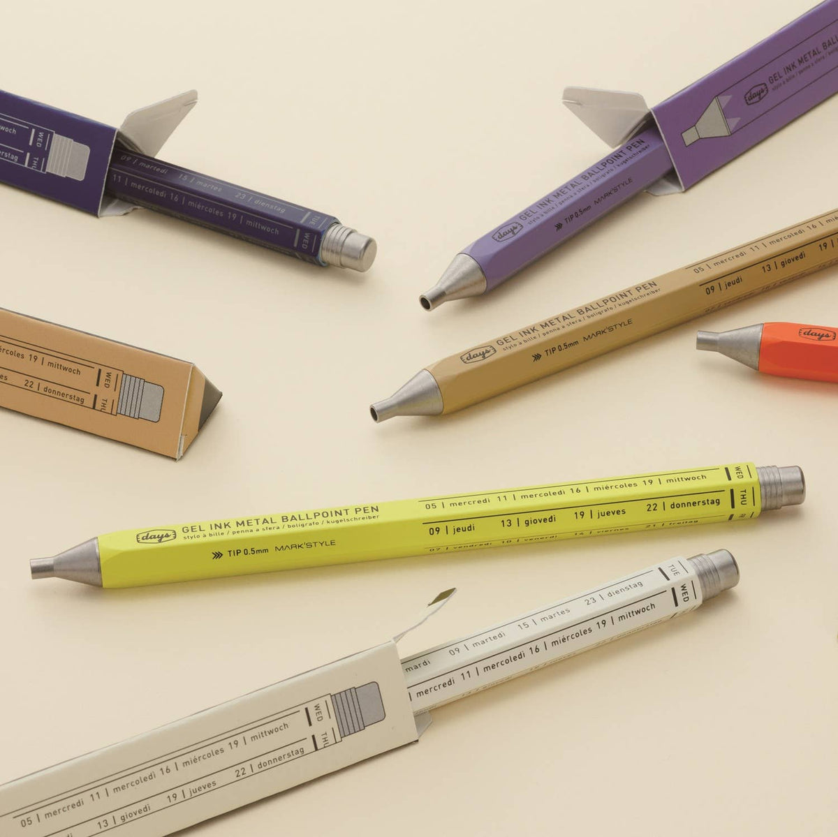Days Aluminum Gel Ballpoint Pen–0.5mm Japanese Quick-Dry Ink