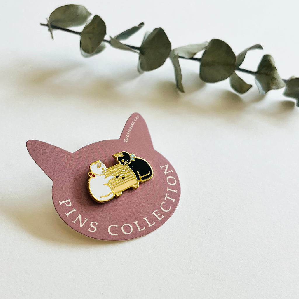 Pottering Cat Enamel Pin