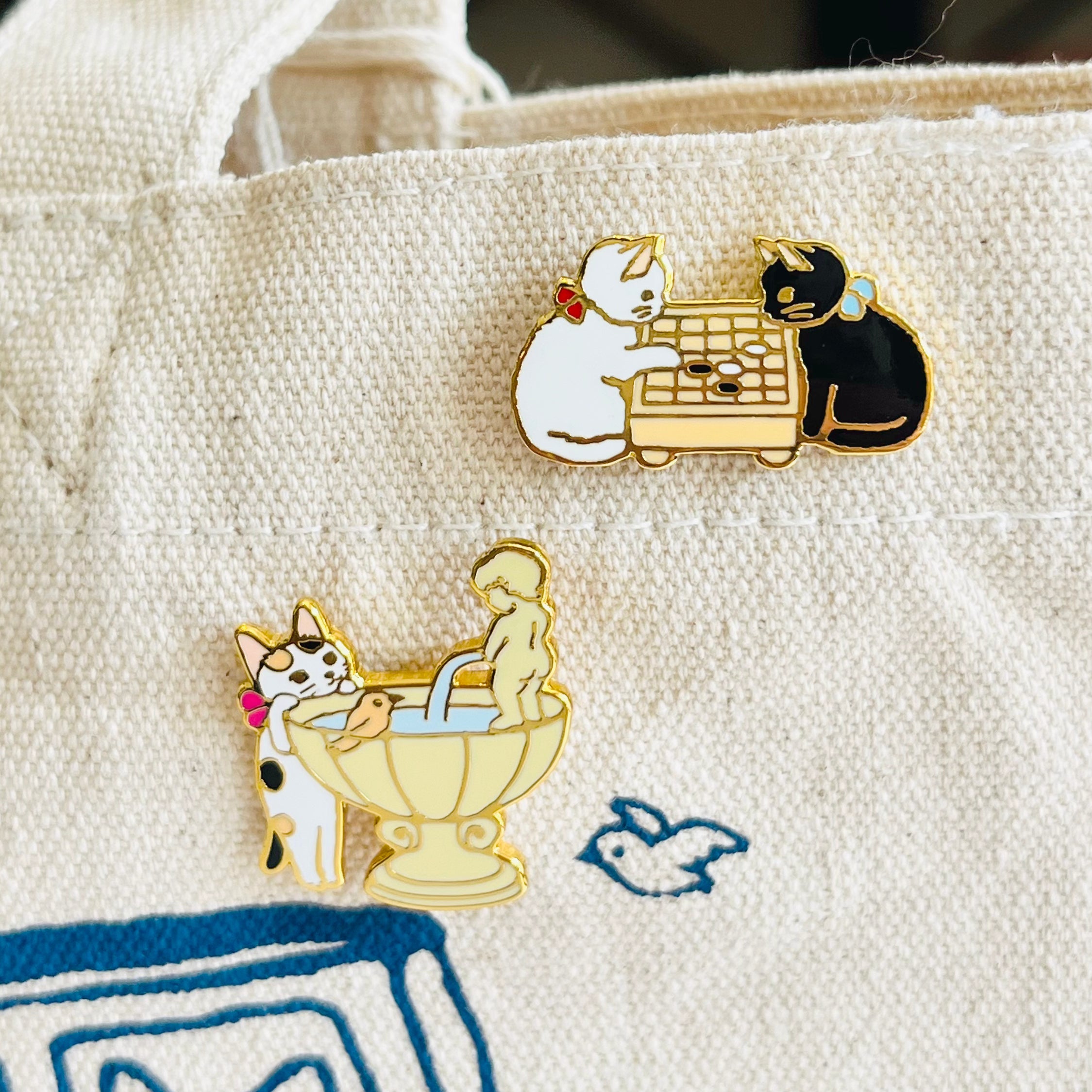 Pottering Cat Enamel Pin