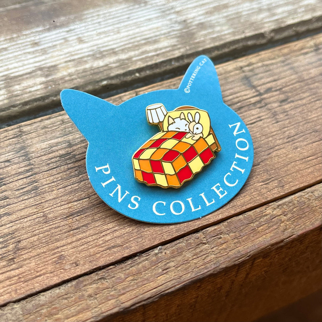 Pottering Cat Enamel Pin