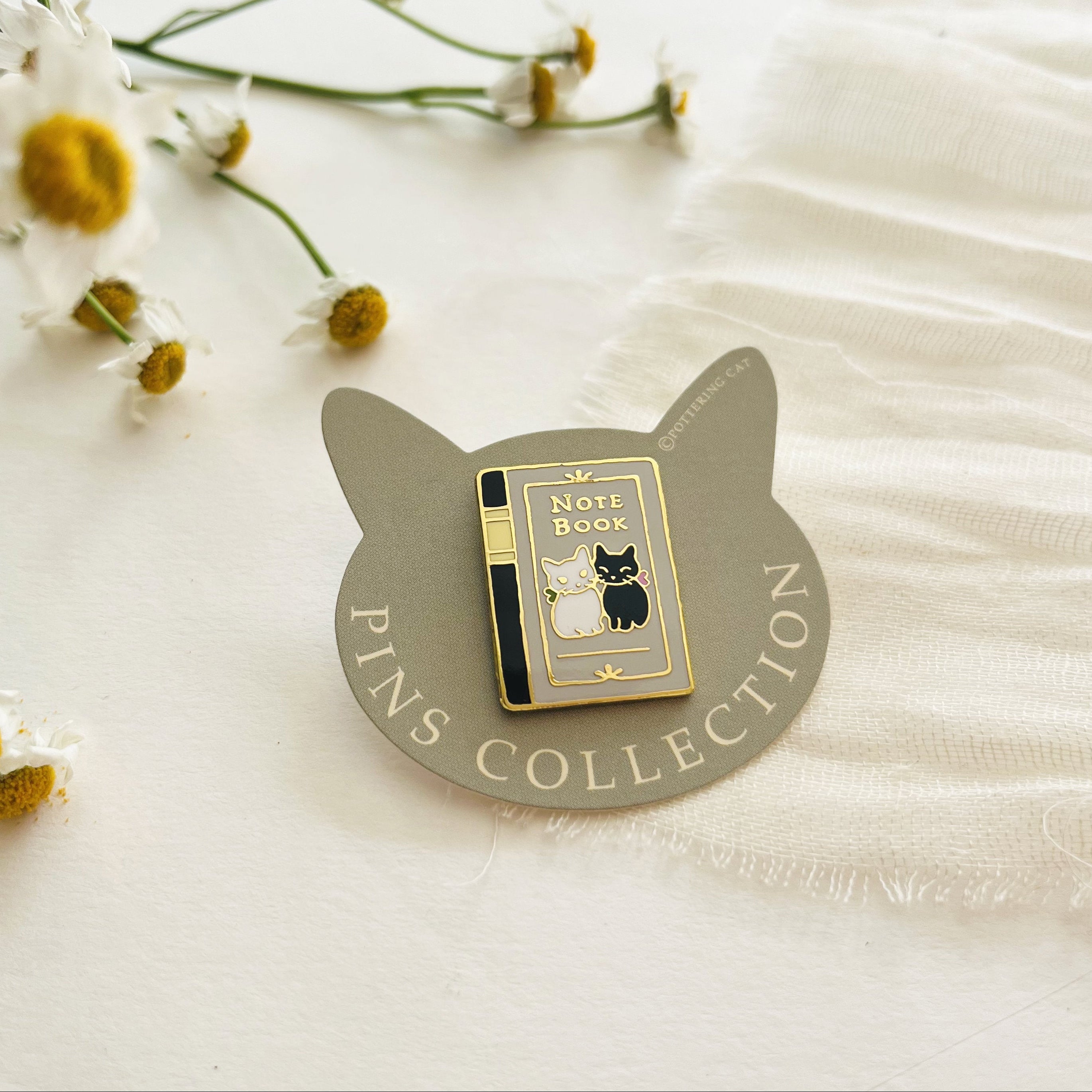 Pottering Cat Enamel Pin