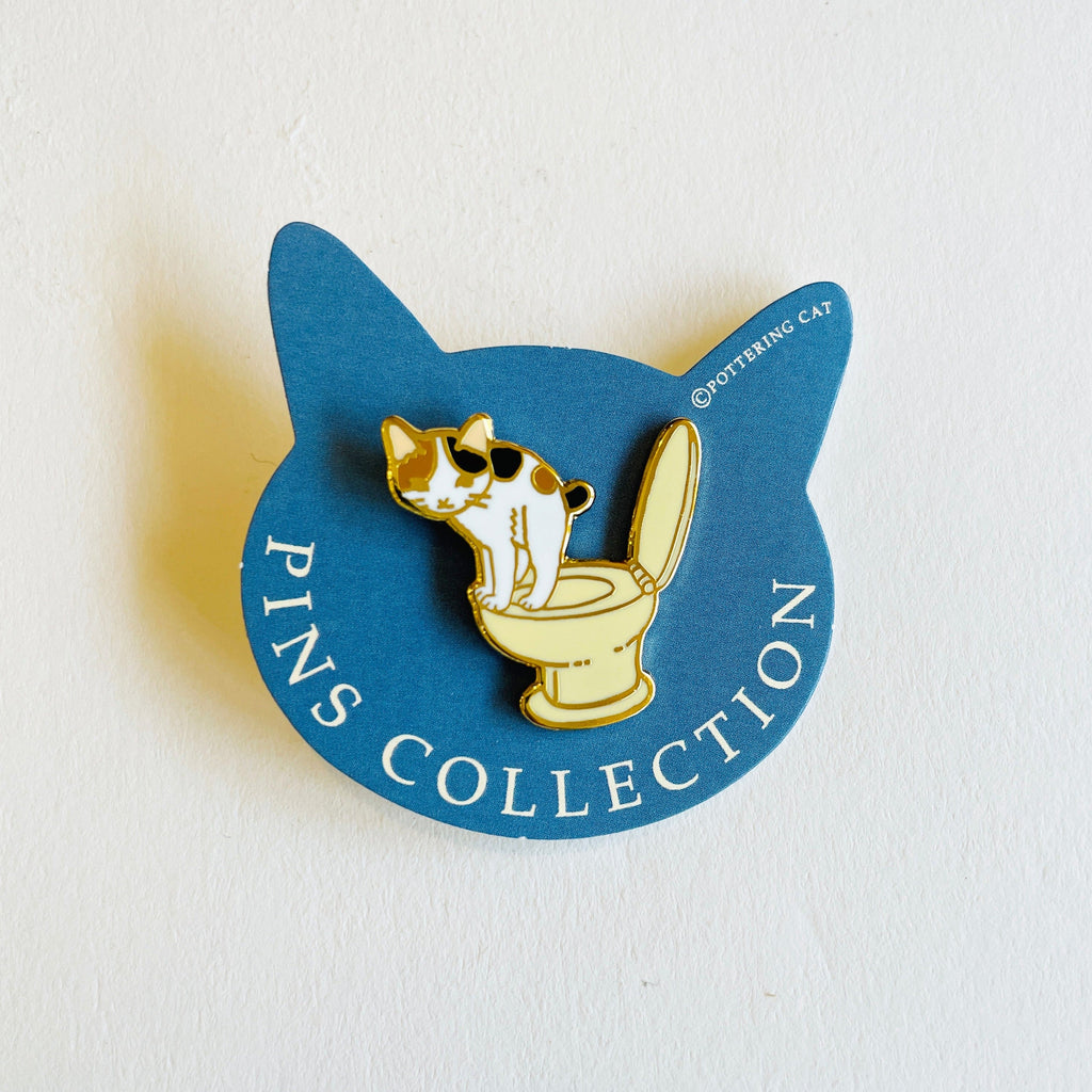 Pottering Cat Enamel Pin