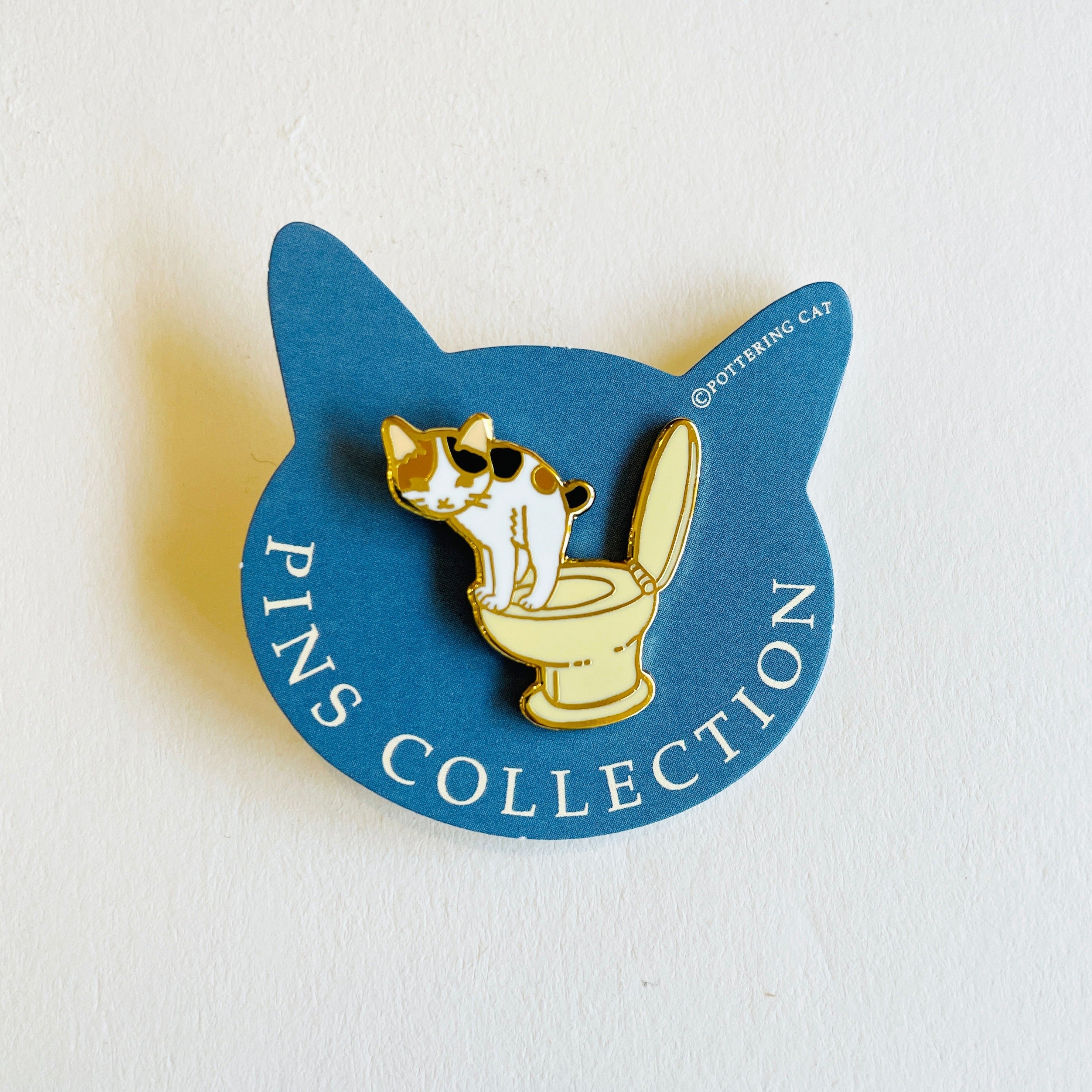 Pottering Cat Enamel Pin
