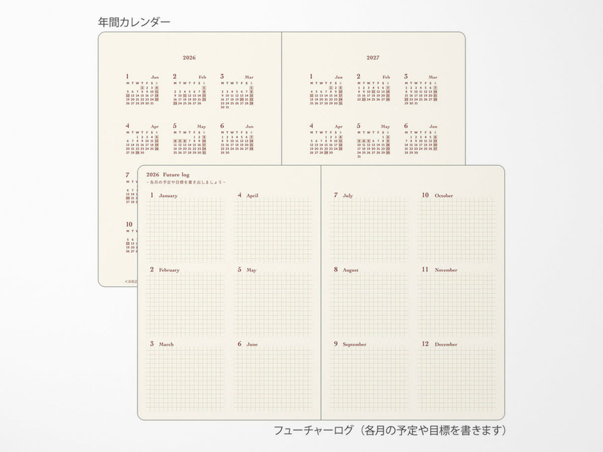 Midori Diary Hibino A6 2027