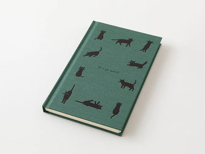 Midori Book Style Diary B6 Variant Cat Green 2027
