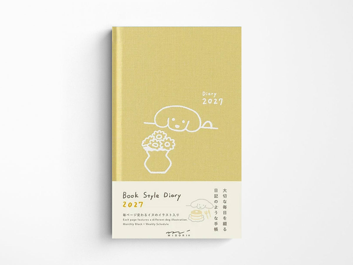 Midori Book Style Diary B6 Variant Dog Yellow 2027