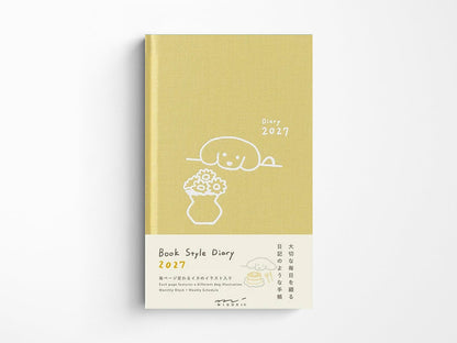 Midori Book Style Diary B6 Variant Dog Yellow 2027