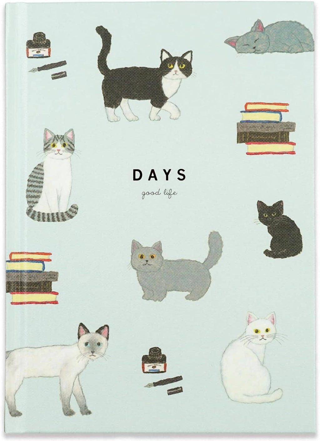 Greeting Life YZD-434 Illustration Changes Every Page Diary Cat Gray