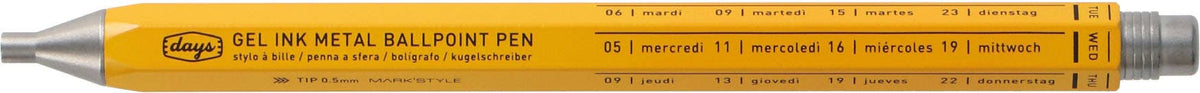 Days Aluminum Gel Ballpoint Pen–0.5mm Japanese Quick-Dry Ink