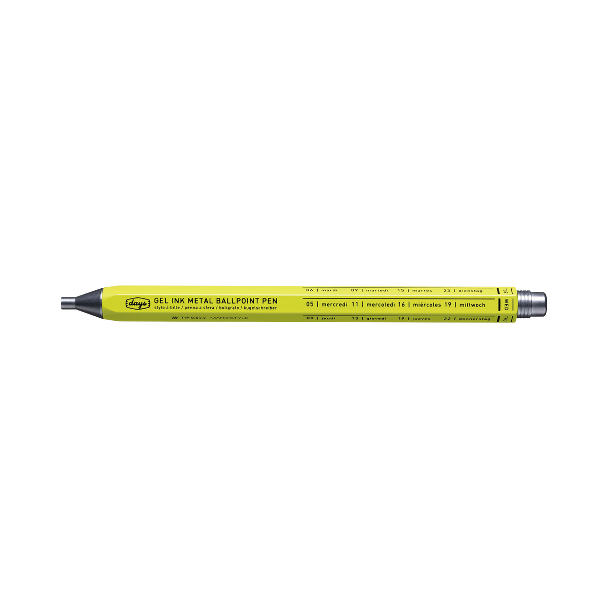 Days Aluminum Gel Ballpoint Pen–0.5mm Japanese Quick-Dry Ink