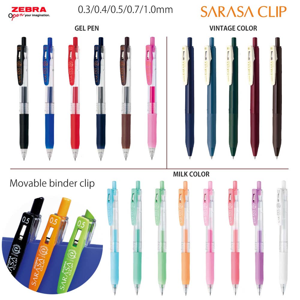 ZEBRA SARASA CLIP GEL PEN