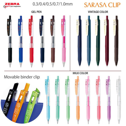 ZEBRA SARASA CLIP GEL PEN