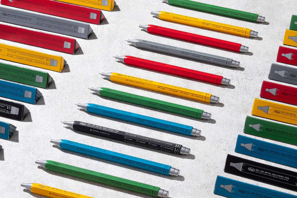 Days Aluminum Gel Ballpoint Pen–0.5mm Japanese Quick-Dry Ink