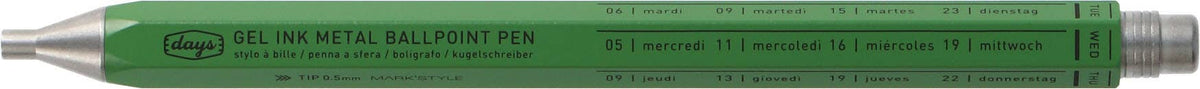 Days Aluminum Gel Ballpoint Pen–0.5mm Japanese Quick-Dry Ink