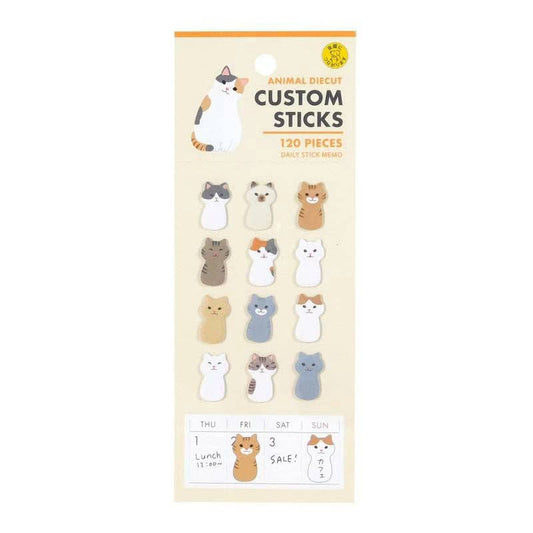 Greeting Life Custom Sticks Animal Die Cut Daily Sticky Notes Cat
