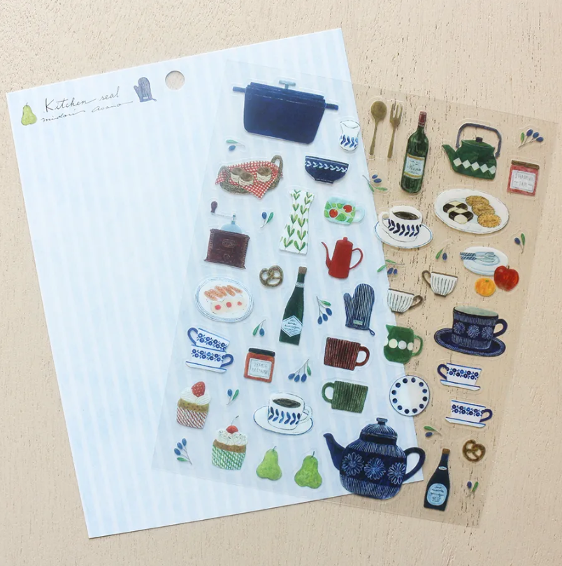 Midori Asano Sticker Sheet | Birds & Deer or Kitchen Design