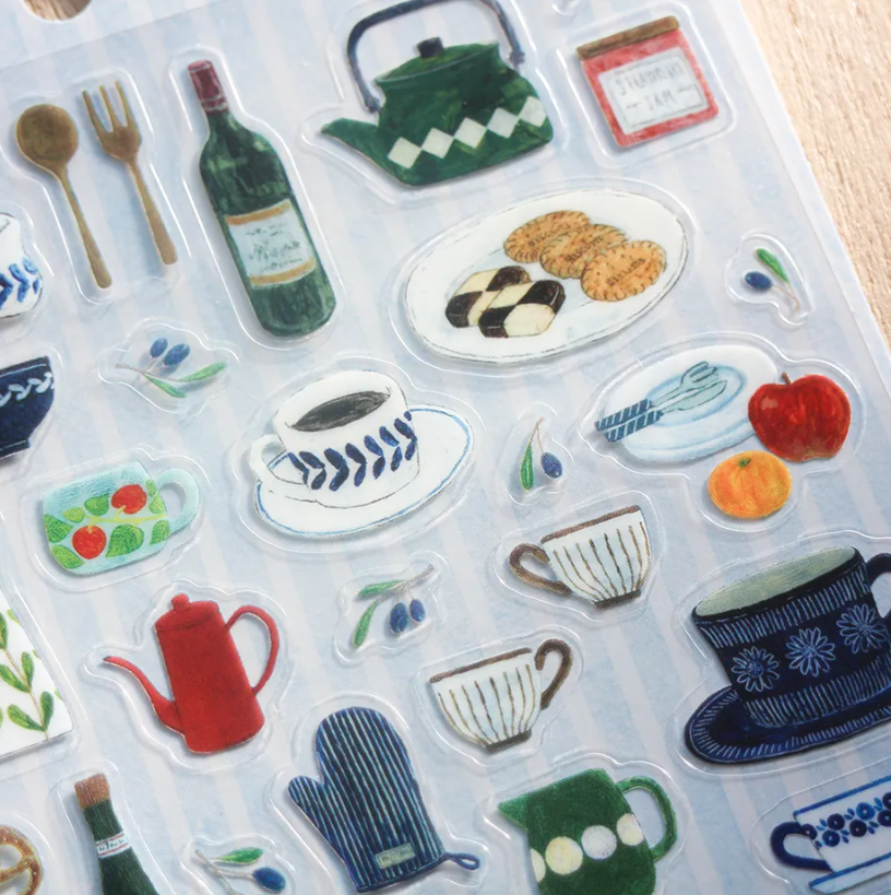 Midori Asano Sticker Sheet | Birds & Deer or Kitchen Design